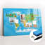 Magnetic Memo Board Whiteboard - 90 x 60 cm - With Marker and Magnets - Cartoon map