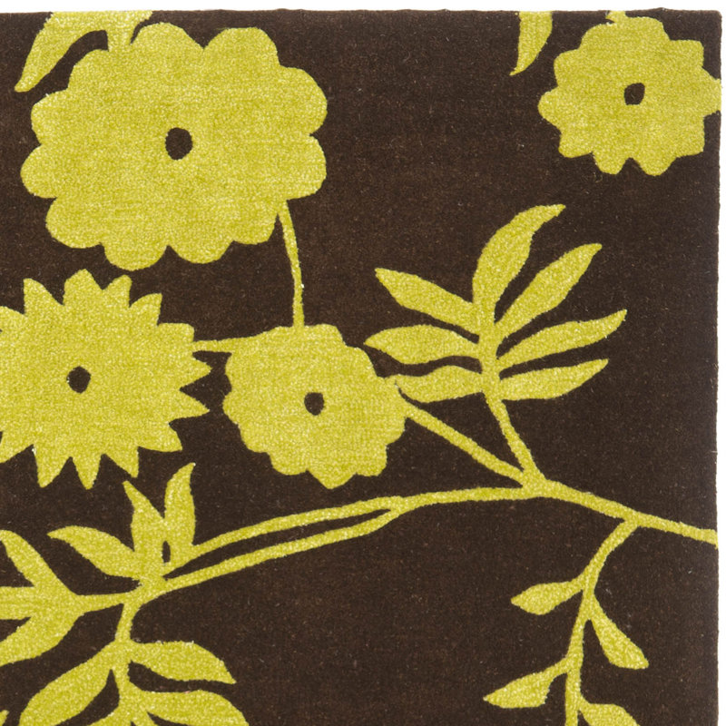 Avayah Soho Hand Tufted Wool And Viscose Floral Rug, Runner 2'6" x 8'