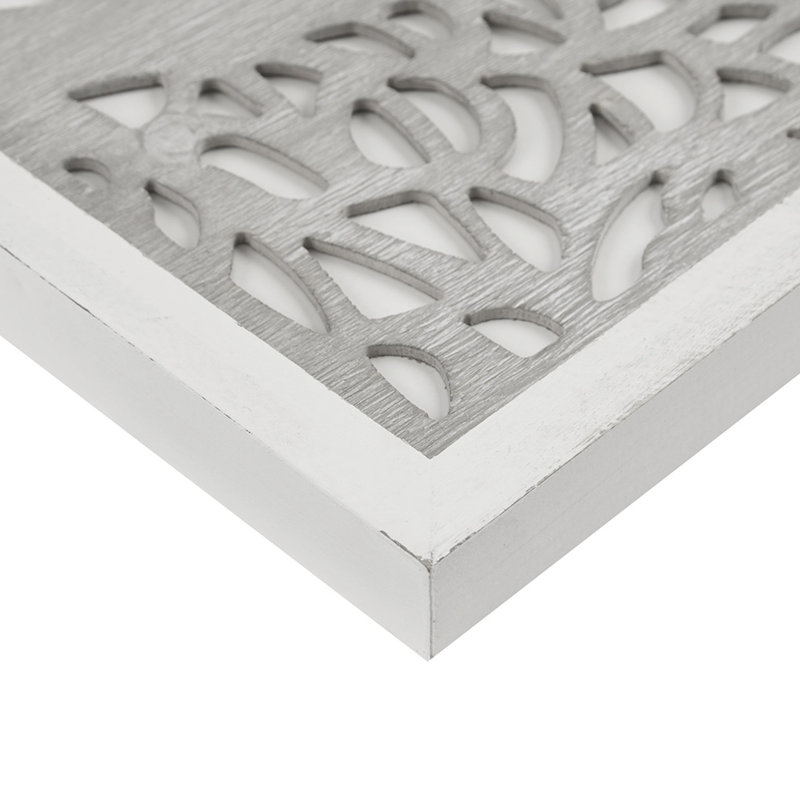 Décoration murale coupe d'arbre - panneau décoratif dimensionnel gris et bois de sapin naturel P 1,25 po x H 36 po x l 12 po