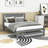 Full Size Platform Bed with Adjustable Trundle-1265971820