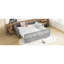 Lit plateforme avec garde-corps, structure de lit en bois massif, peut être converti en lit plateforme double-2066097587-2066097588