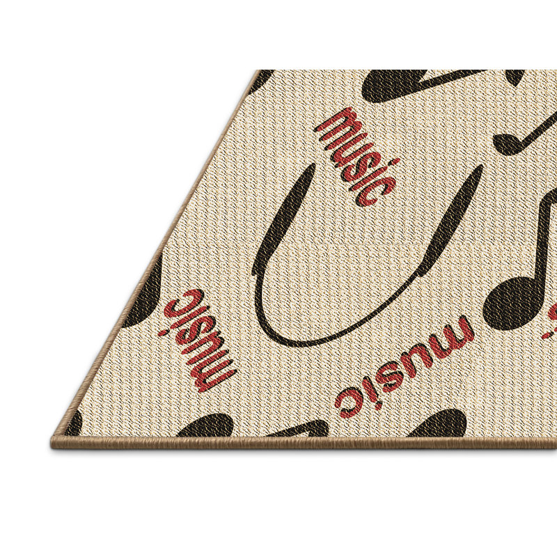 Tapis de la zone brune laine, Rectangle 5 pi x 7 pi