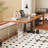 Brown+Black+Clear Rectangular Solid Wood+Iron+Acrylic desks-107397899