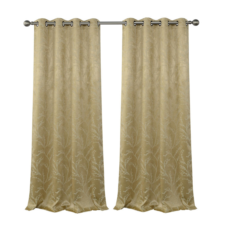 Inoue Blackout Curtain Pair, Gold