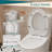 Durable Soft Close 17 Inch White Flat Front Toilet Seat Round Quick Install