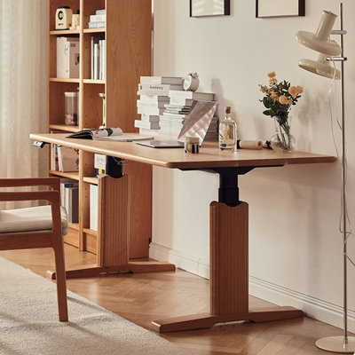 Brown Rectangular Solid Wood desk