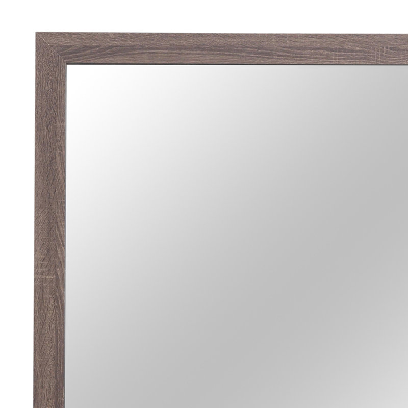 Miroir de commode carré Oriskany, Chêne baril
