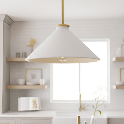 Luminaire suspendu 1 lumière avec abat-jour Bradbury