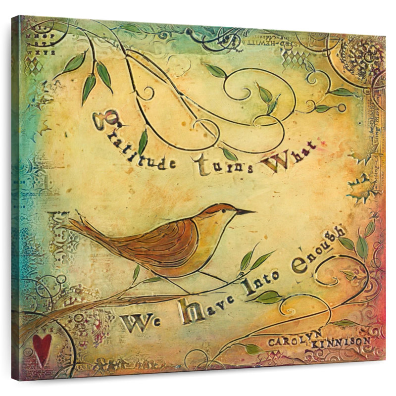 Tergel Gratitude Turns What We Have, H 16 po x l 16 po