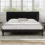 Ensemble de chambre en velours capitonné avec lit et 2 tables de chevet, aucun lit plateforme tapissier requis-118007015-118007020