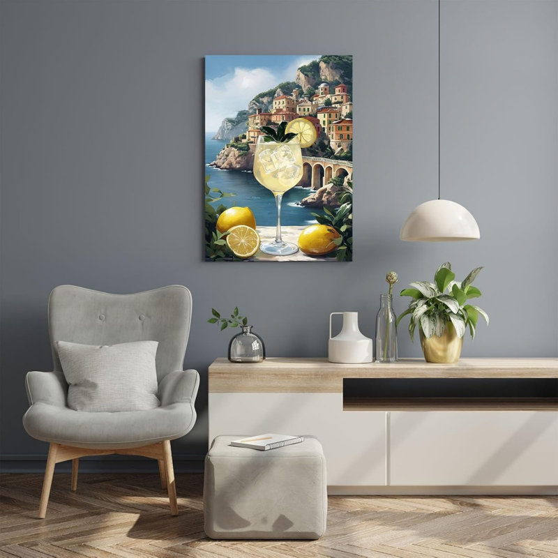 Illustration murale encadrée 24 po x 36 po Coastal