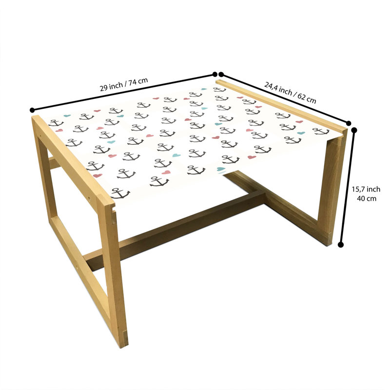 Ingemarie Sled Coffee Table, 40cm H x 74cm W x 62cm D