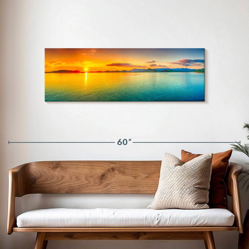 «Landscape Beach», reproduction sur toile, H 15 po x l 45 po x P 1,25 po