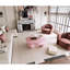 Table à pétales en forme de nuage rose, minimaliste moderne, sécuritaire pour les petits appartements peu encombrants, conception de café facile à déplacer, espaces de vie