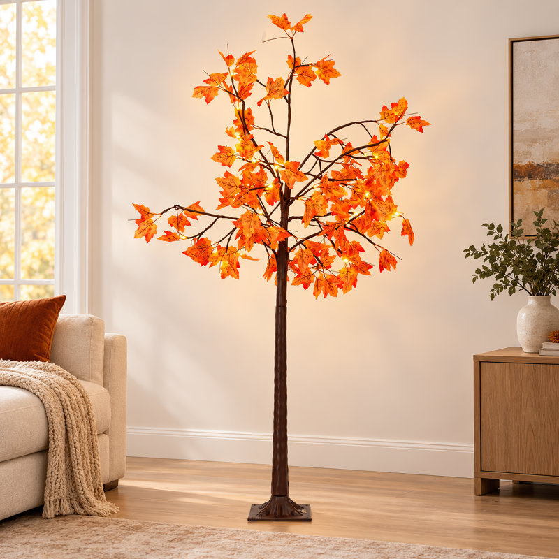 Maple Tree Floor Lamp with Warm LED Lights