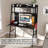 Metal Base Computer Desk with Power Outlet