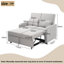 2 Seater Linen Sofa Bed-1220531941