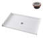 Receveur de douche en alcôve Streamline GB-646-588, 163 cm x 100 cm, conforme aux normes ADA, en acrylique blanc brillant, avec bonde centrale (bonde incluse).