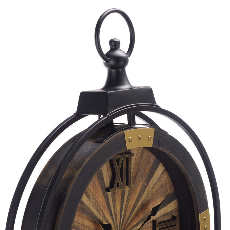 Truett Gear Oval Wall Clock