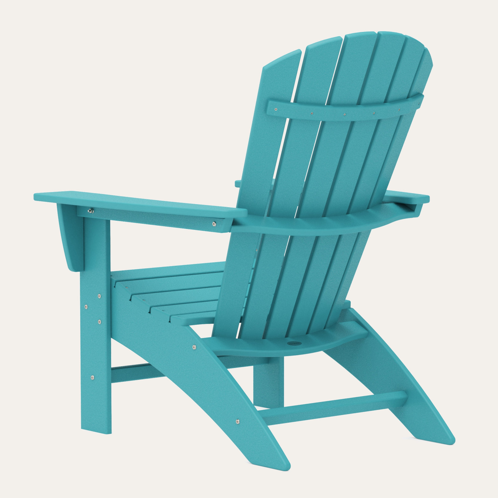 POLYWOOD Nautical Curveback Adirondack Chair, Aruba