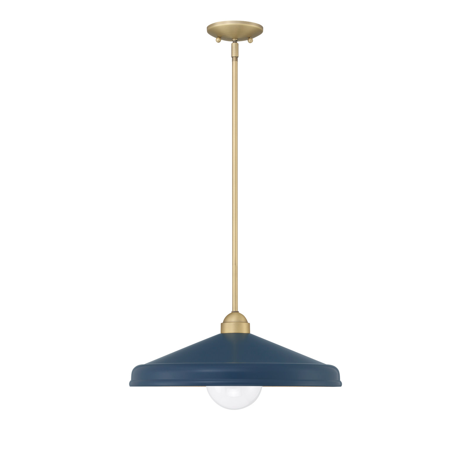Delilah 18" W Dome Pendant, Navy