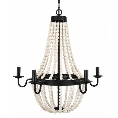 Monaco Wood Bead Empire Chandelier