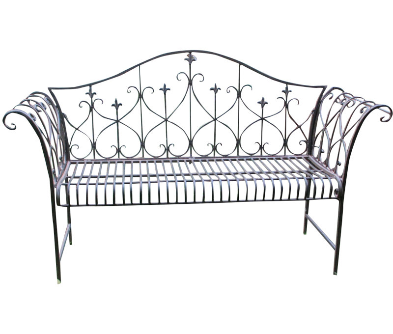 Miramar Steel Park Bench, Antique Brown
