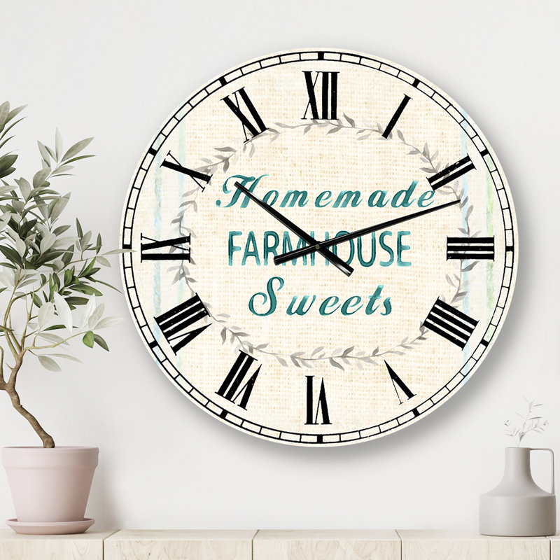 Très grande horloge murale Farmhouse, Grand