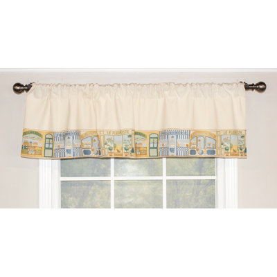 Gremillion Cotton Blend Abstract Tailored Window Valance