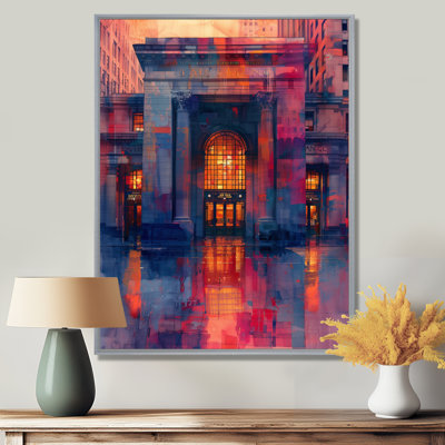 'Pink Purple Vintage Vibes Banks - Banks Wall Art Print