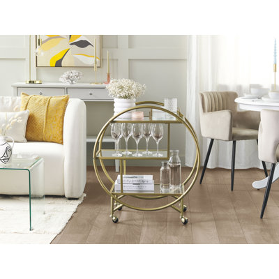 Raulston Metal Bar Cart