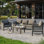  Structure en aluminium, ensemble de patio extérieur luxueux pour 5 personnes - corde tissée à la main, coussins en oléfine