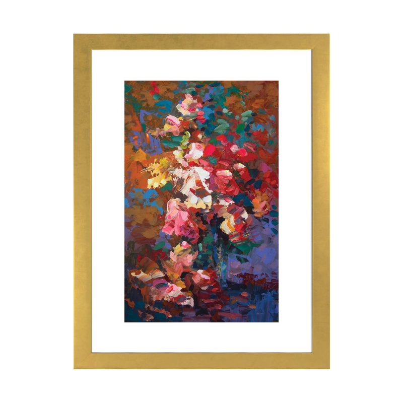 «Bitter and Sweet» par Leon Devenice - reproduction d'art, Blanc, Papier encadré doré, H 24 po x l 16 po x P 1 po