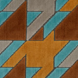 Briefcase Geometric Cut Velvet Upholstery Fabric
