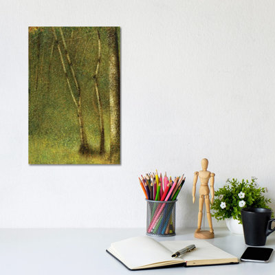 The Forest At Pontaubert, 1881 by Georges Seurat - Wrapped Canvas Gallery-Wrapped Canvas Giclée