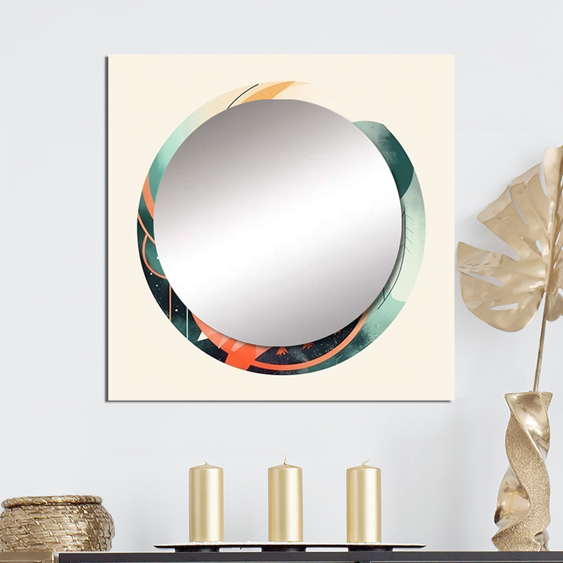 Deeda - Miroir géométrique carré à décor mural pour chambre à coucher, 29 po x 29 po