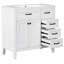 Meuble-lavabo simple 35,98 po avec plateau en céramique Makiya-1246983017