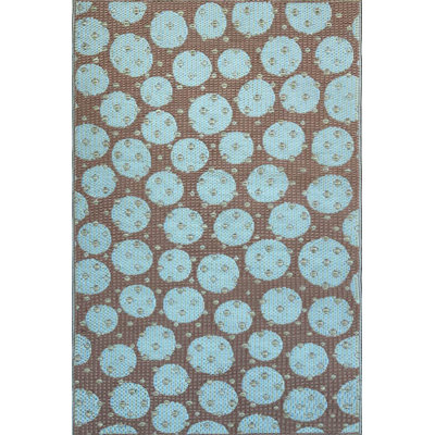 Tapis d'extérieur double 5 pi x 8 pi, turquoise