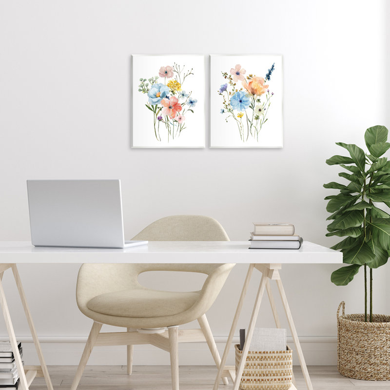 Ensemble de 2 plaques murales Wildflower Sprig, par Livi Finn