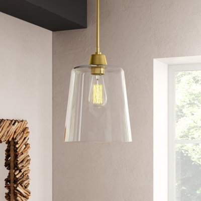 Herman 1 - Light Single Bell Pendant in Natural Brass