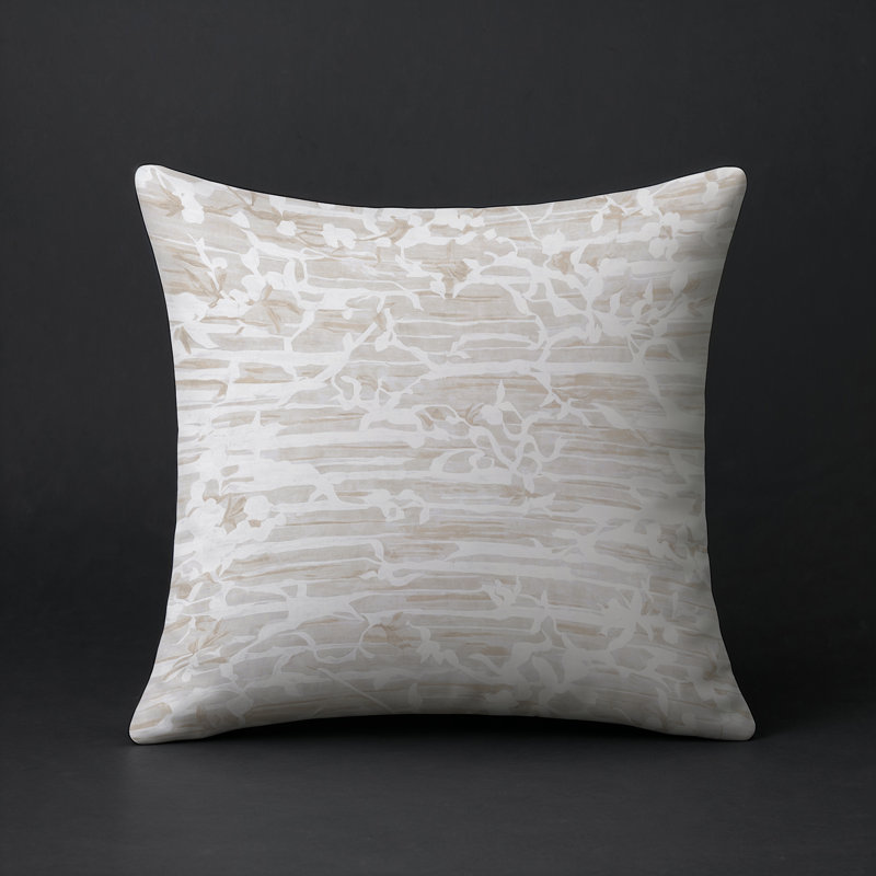 Coussin décoratif intérieur et extérieur Modern, Gris abstrait 208, Carré 18 po
