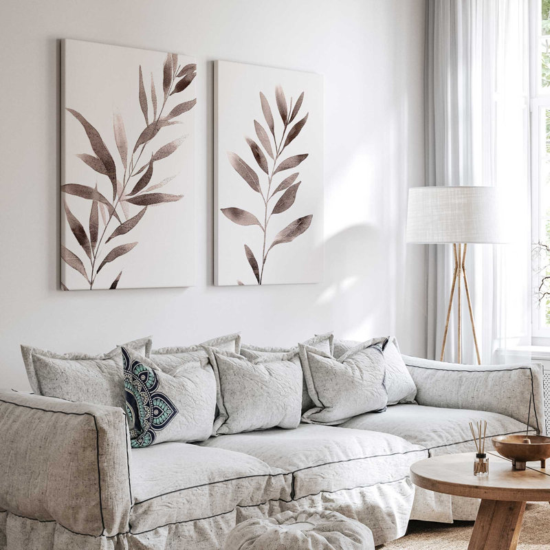 2 - Pièces sur toile, Rose, Toile tendue, H 30 po x l 20 po