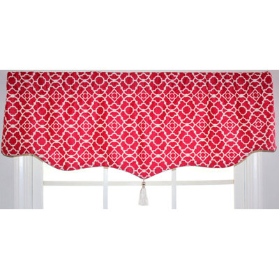 Cotton Blend Geometric Scalloped Window Valance
