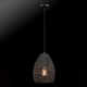 1-Light Matte Black Pendant Lighting with Twine Shade