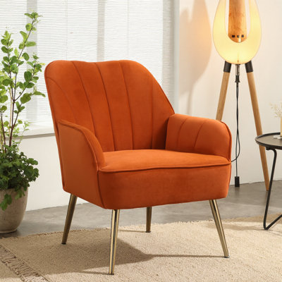 Fauteuil d'appoint en velours Sherpa