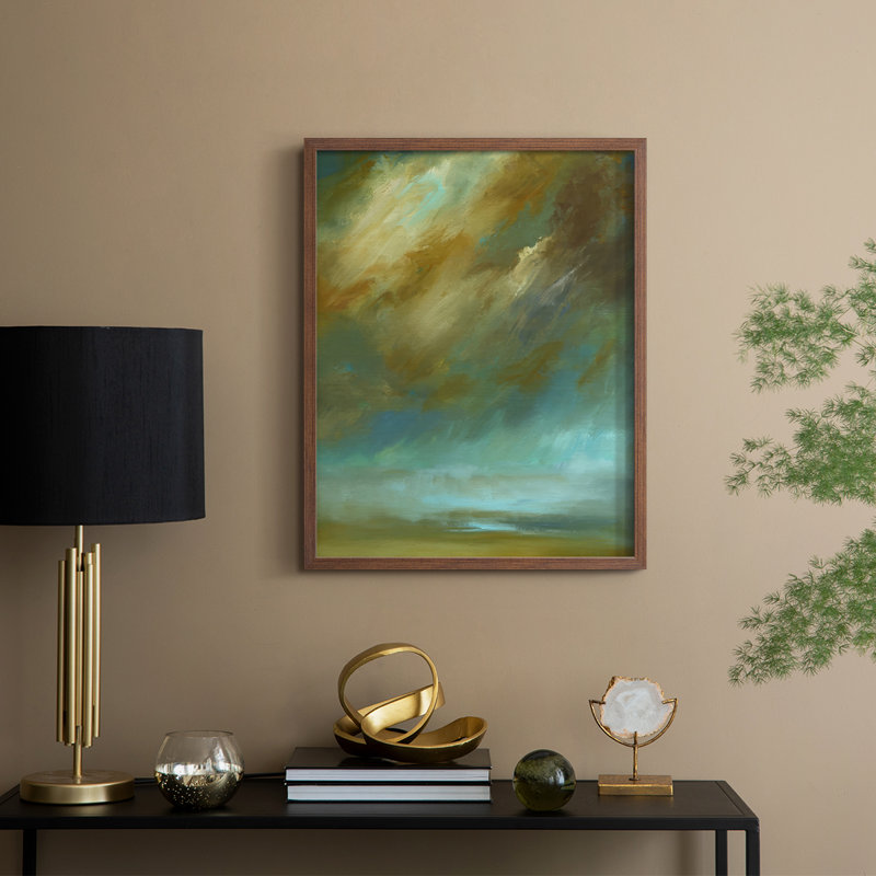 «Decembre Sky», reproduction encadrée - bois massif, H 11 po x l 9 po, Noyer