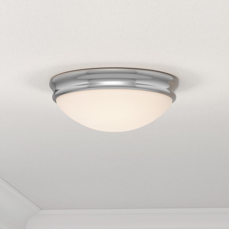 Lacourse Glass Flush Mount, Chrome