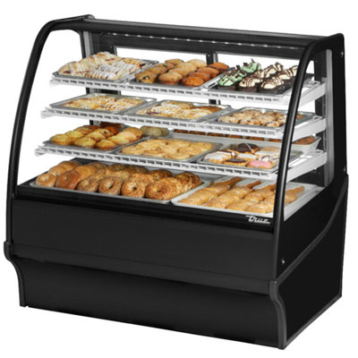 Véritable vitrine de boulangerie sèche en verre incurvé de 77 1/4 po de la taille véritable GPT-DC-77-GE / B-W WS-890TDC77GGBW