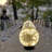 Solar/Battery operated Crackle Ball Led Decorative Accent Lighting 6" Globe
