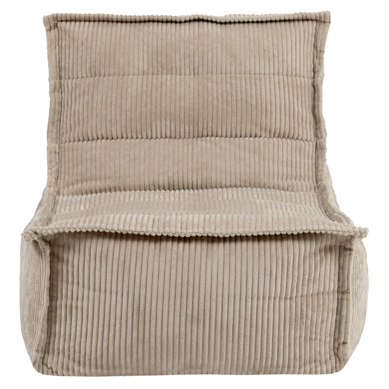 Dolce Corduroy Lounger Bean Bag, Beige